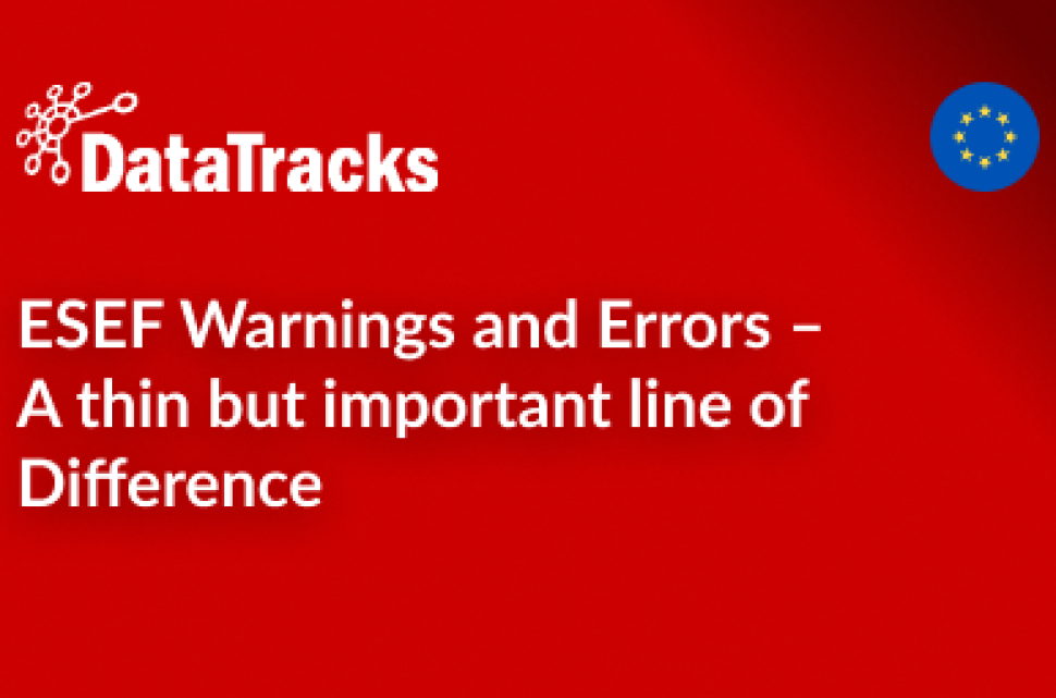 ESEF Warnings and Errors – A thin but important line of Difference