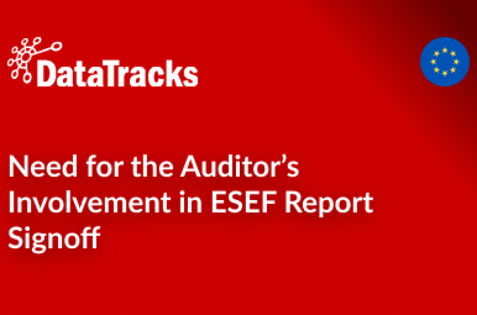 Need for the Auditor’s Involvement in ESEF Report Signoff